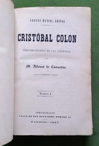 Cristóbal Colón.  Descubrimiento de América.  1867
