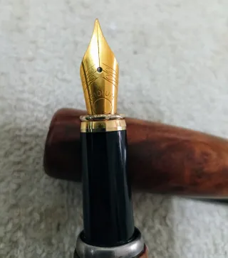 Penna stilografica legno massiccio pennino Iridium