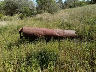 Rulo metálico oxidado