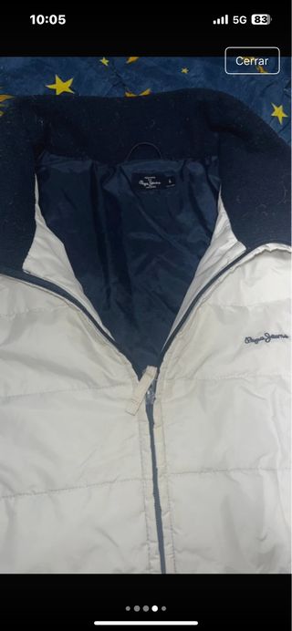 Chaqueta Pepe Jeans impermeable blanca T. L