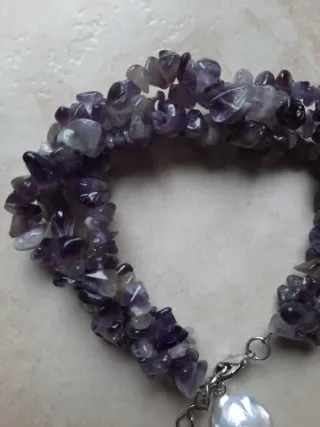 Bracciale vintage ametista e perla barocca