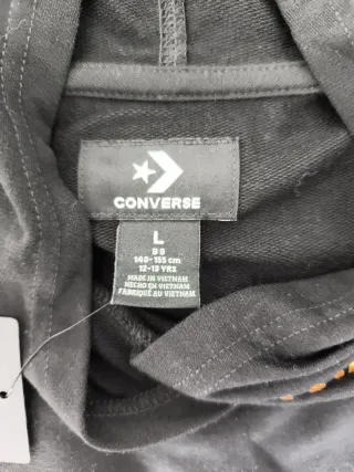 Sudadera Converse Negra con Logo
