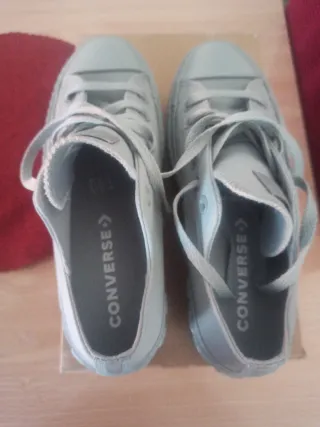 Converse plataforma grises