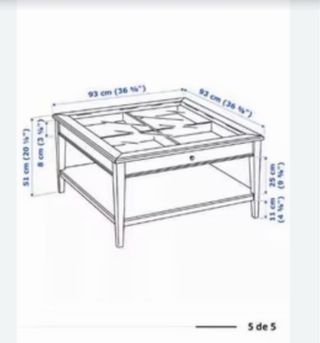 Mesa Centro Ikea Liatorp 93x93