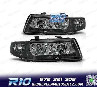 FAROS SEAT LEON TOLEDO 99-05 OJOS ANGEL FONDO NEGRO