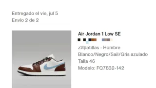 Zapatillas Jordan 1 Marrón y Blanco