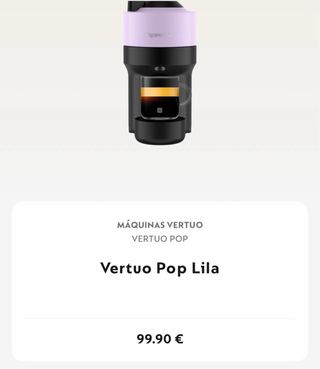 Cafetera Nespresso Vertuo Pop Negra