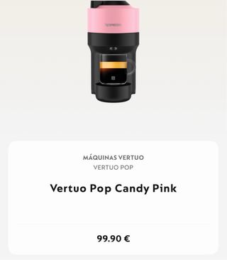 Cafetera Nespresso Vertuo Pop Negra