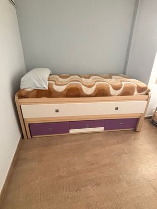 2 Camas individuales con cajones + dos colchones.