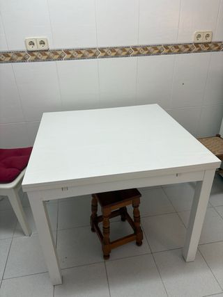 Mesa extensible blanca Ikea