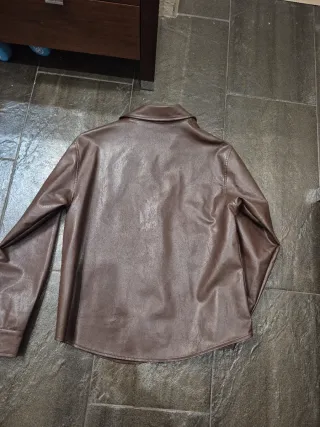 Camisa efecto piel marrón