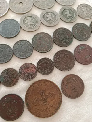 BÉLGICA lote 68 monedas y medalla, 3 plata. Lote 8