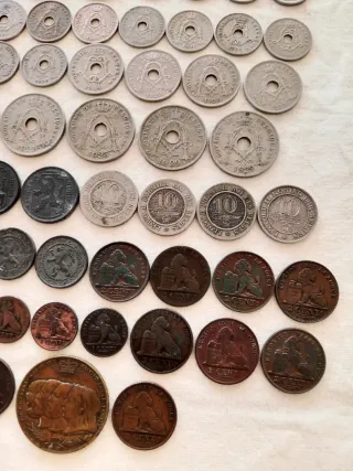 BÉLGICA lote 68 monedas y medalla, 3 plata. Lote 8