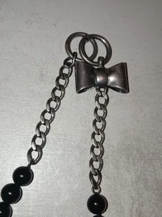 Collar Tous Bolas Negras y Plata