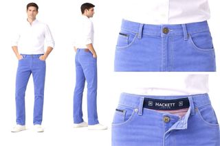 Pantalón Hackett London Slim Azul Hombre