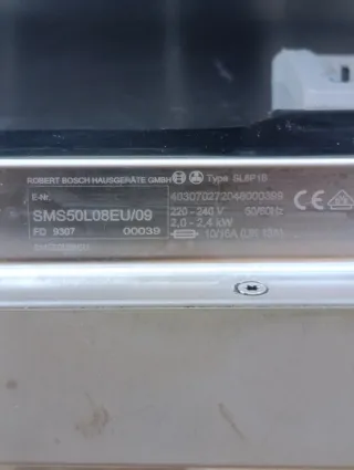 Lavavajillas Bosch SilencePlus para piezas
