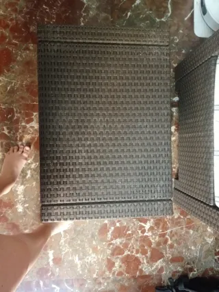 Mesa y Sillas Exterior Mimbre