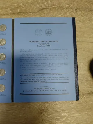 Carpeta Monedas Roosevelt Dimes Whitman 9034