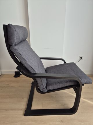 Sillón Poäng Negro Antracita