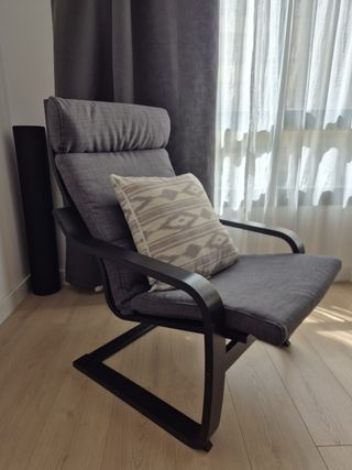 Sillón Poäng Negro Antracita