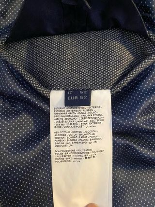 Giacca uomo grigio/blu scuro tg 52