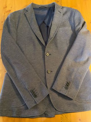 Giacca uomo grigio/blu scuro tg 52