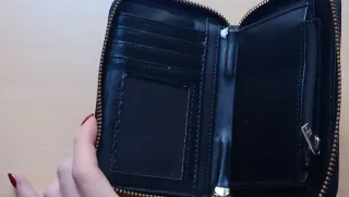 Monedero negro Stradivarius