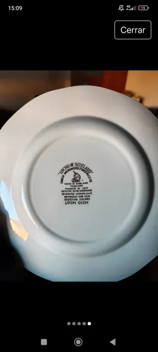 Plato decorativo antiguo 1835