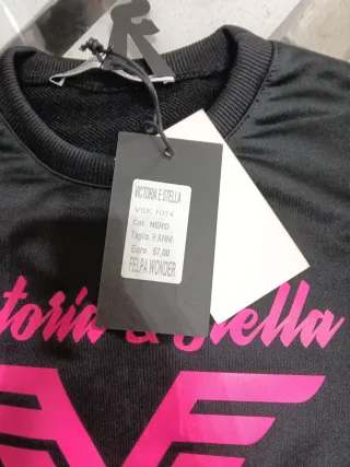 Felpa Victoria & Stella nera