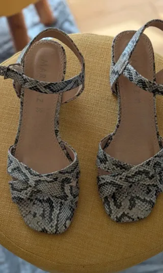 Sandalias Animal Print Beige y Marrón