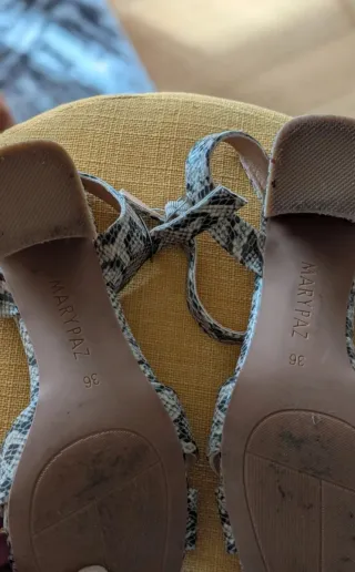 Sandalias Animal Print Beige y Marrón