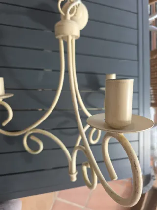 Lámpara de techo beige metal