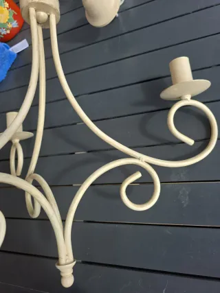 Lámpara de techo beige metal