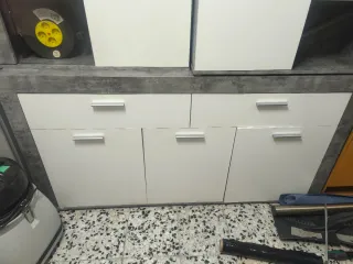 Mueble Akron Conforama Gris y Blanco