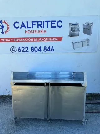 Mostrador de pescado acero inoxidable