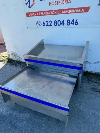 Mostrador de pescado acero inoxidable