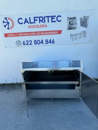 Mostrador de pescado acero inoxidable