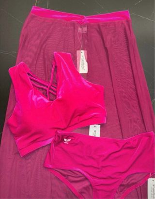 Conjunto Terciopelo Fucsia Talla L