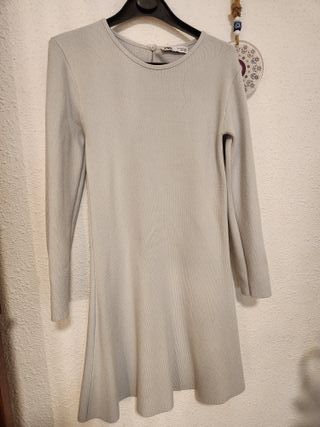 Vestido Zara Gris M