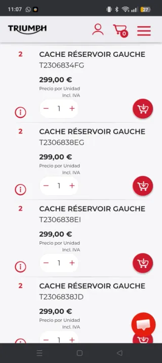 Carenado Triumph Tiger 1050