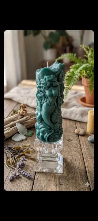 Candela artigianale sirena tema marino