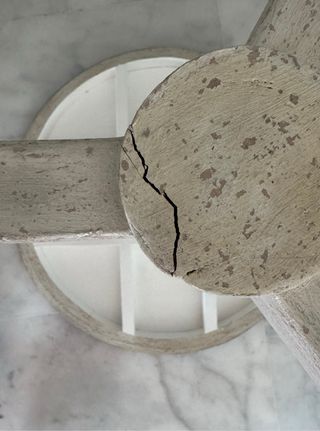 Mesa Velador Madera Marrón y Beig