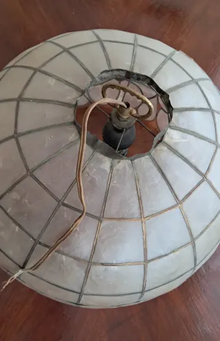 Lámpara colgante Capiz flores