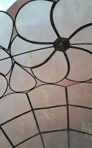 Lámpara colgante Capiz flores