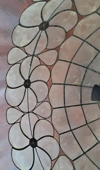 Lámpara colgante Capiz flores