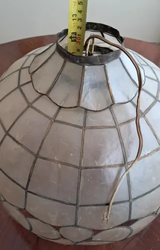 Lámpara colgante Capiz flores