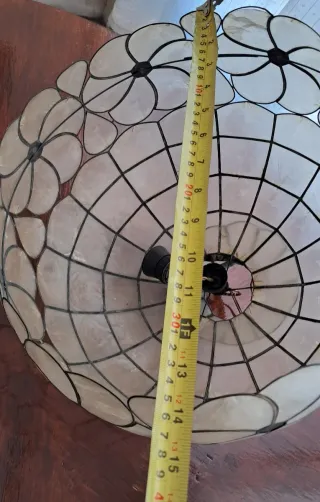 Lámpara colgante Capiz flores