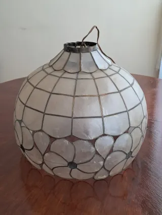 Lámpara colgante Capiz flores