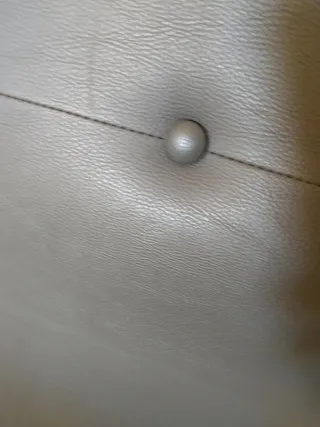 Cabecero de cama polipiel gris