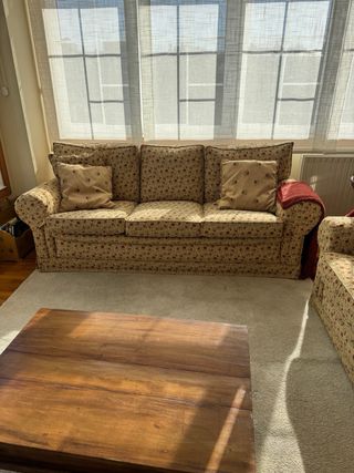 Sofá 3 y 2 plazas tela flores